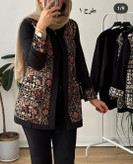 مانتو زنانه مدل کتی مجلسی گلدوزی شده