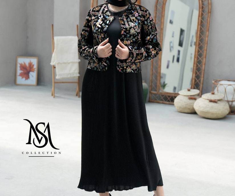 ست کت و سارافون زنانه و دخترانه گلدوزی شده